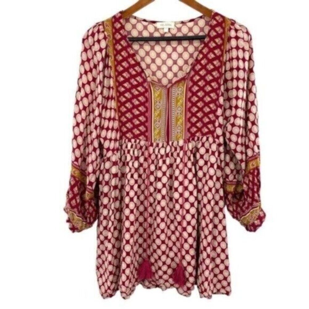 Velzera Women’s Boho Peasant Tunic Dress